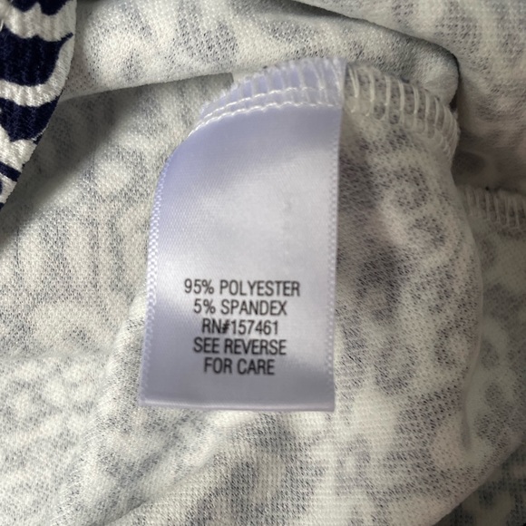 Croft & Barrow Sleeveless Blue and White Work Top - Size S - 95% Polyester - Picture 5 of 5